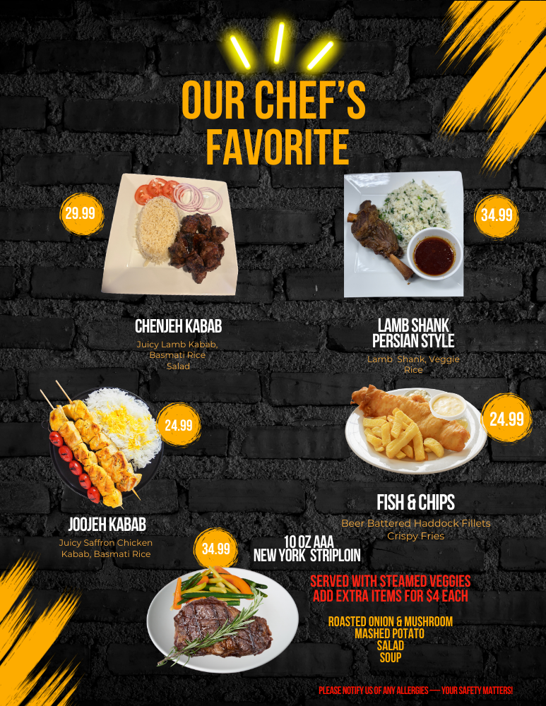 Chef specials